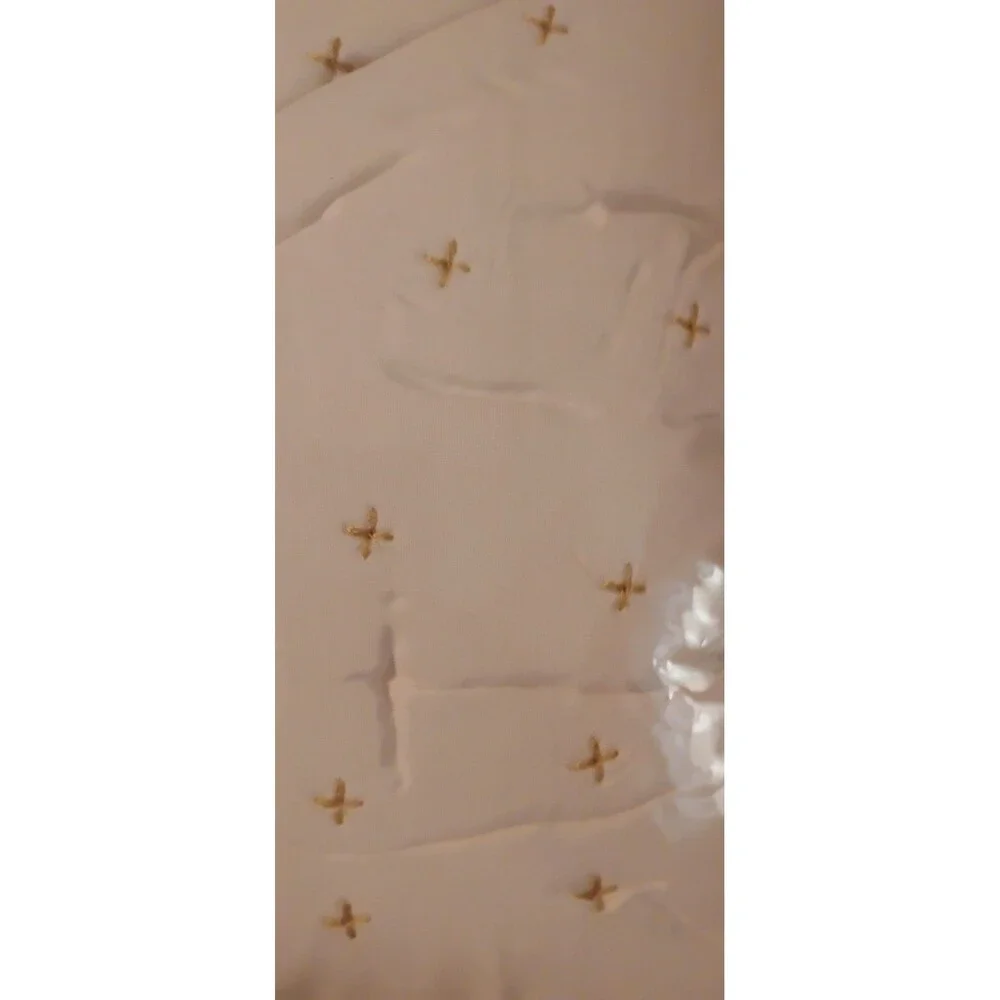 3Piece King Cream Dream Quilt with 2 Dream Shams Tan Embroidery All Season